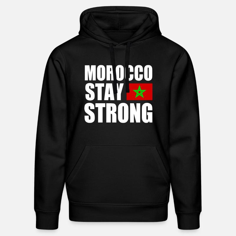Morocco stay strong - Sweat à capuche bio DRUMMER Stanley/Stella Unisexe - noir