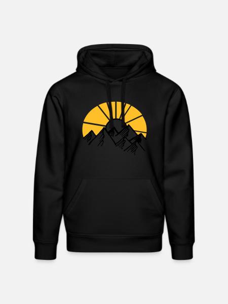 berge - Stanley/Stella Unisex Bio-Hoodie DRUMMER - Schwarz