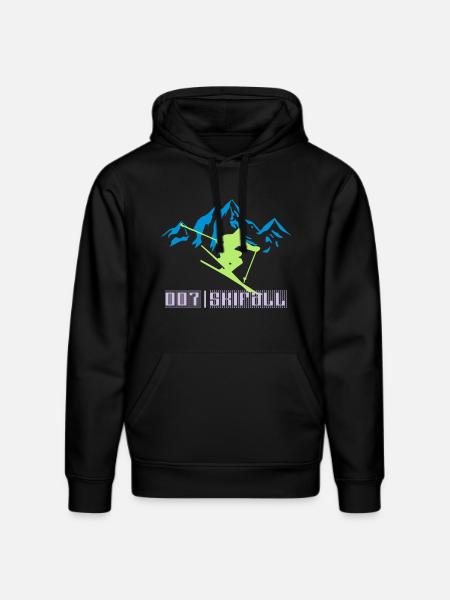 Skiing 007 - Stanley/Stella DRUMMER Unisex Organic Hoodie - black
