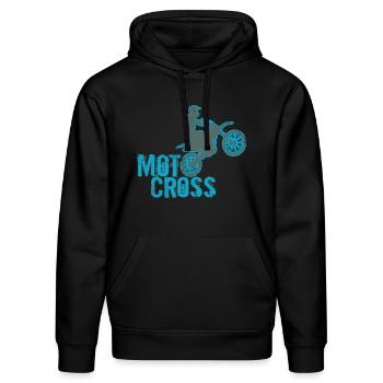 Motocross - Stanley/Stella Unisex Bio-Hoodie DRUMMER  - Schwarz - Vorne - Marisol (170cm) & Nik (191cm)