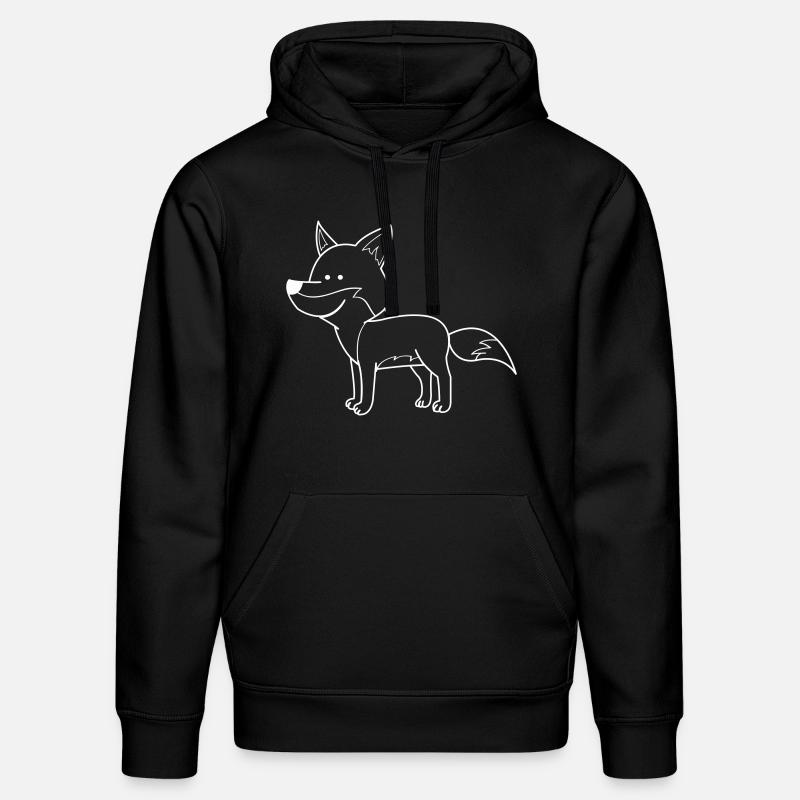 Fox Comic - Stanley/Stella DRUMMER Unisex Organic Hoodie - black