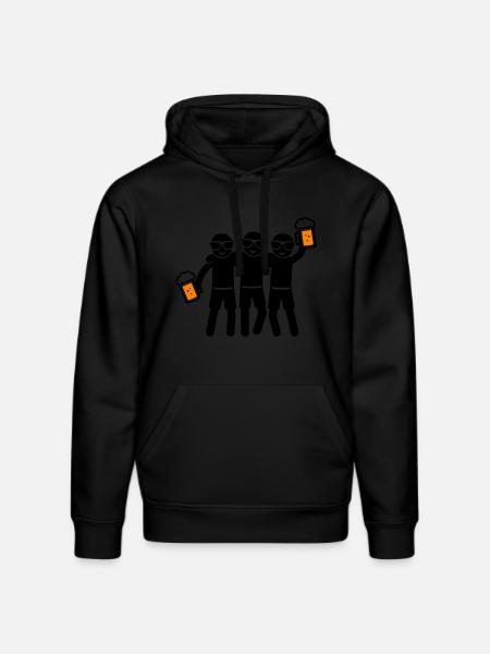 Party Team Beer Group - Stanley/Stella DRUMMER Unisex Organic Hoodie - black