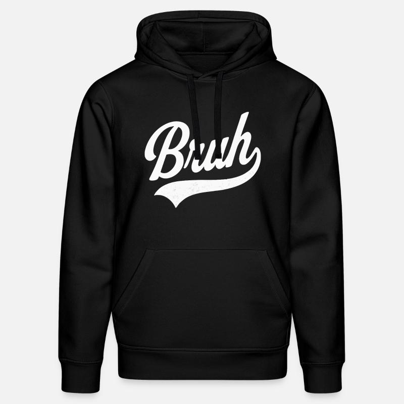 Style rétro Bruh - Sweat à capuche bio DRUMMER Stanley/Stella Unisexe - noir