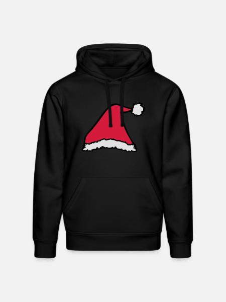Santa Hat - Stanley/Stella DRUMMER Unisex Organic Hoodie - black
