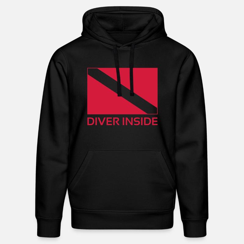 Diver Inside - Sweat à capuche bio DRUMMER Stanley/Stella Unisexe - noir