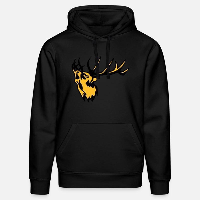 cerf animal brame deer 0 - Sweat à capuche bio DRUMMER Stanley/Stella Unisexe - noir