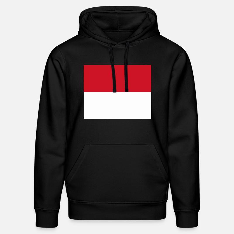 Monaco flag / Drapeau Monaco - Sweat à capuche bio DRUMMER Stanley/Stella Unisexe - noir
