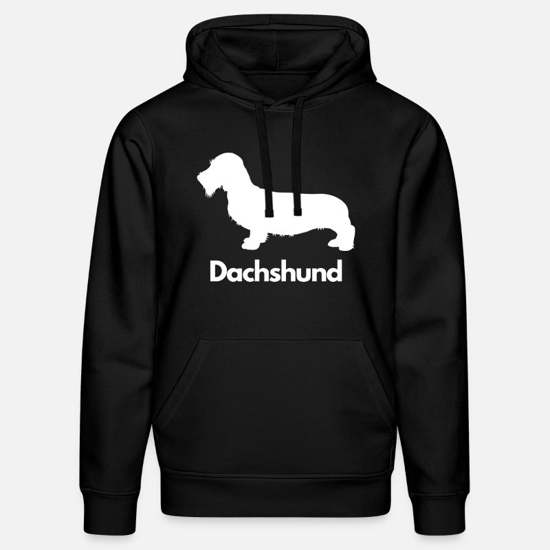 Dachshund, Dackel, Teckel, Rauhaardackel - Stanley/Stella Unisex Bio-Hoodie DRUMMER  - Schwarz