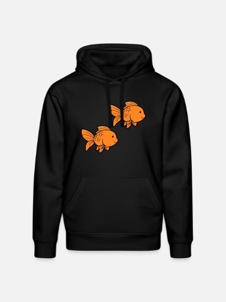 Fish Goldfish - Stanley/Stella DRUMMER Unisex Organic Hoodie - black