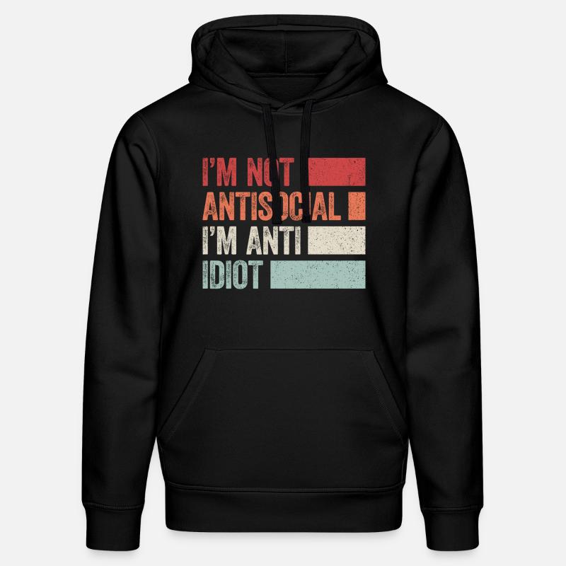 Sarcastique introverti - Sweat à capuche bio DRUMMER Stanley/Stella Unisexe - noir