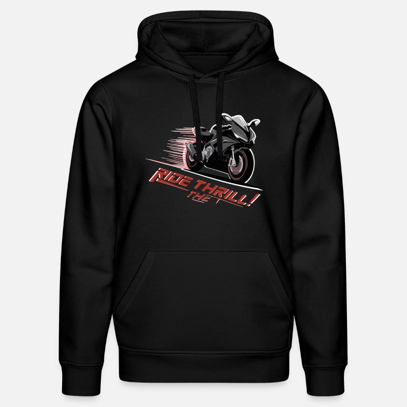 SURFEZ SUR LE FRISSON - Sweat à capuche bio DRUMMER Stanley/Stella Unisexe - noir