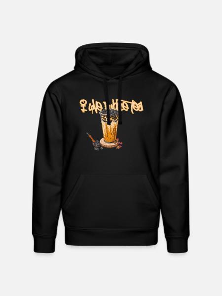 Bubble Tea // Illustration - Stanley/Stella DRUMMER Unisex Organic Hoodie - black