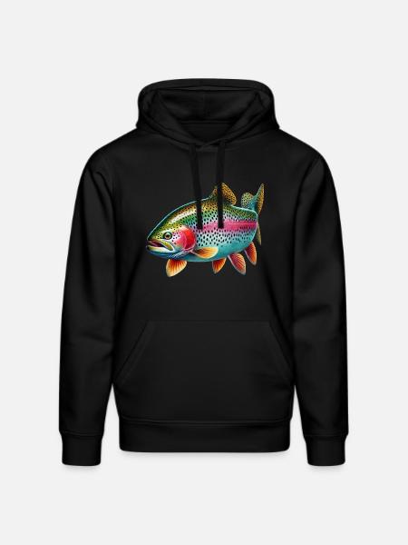 Regenbogenforelle - Stanley/Stella Unisex Bio-Hoodie DRUMMER  - Schwarz