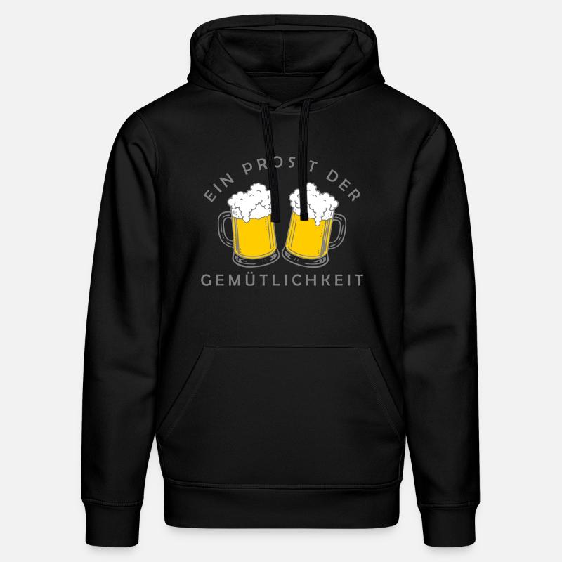 Bier - Ein Prosit der Gemütlichkeit - Sweat à capuche bio DRUMMER Stanley/Stella Unisexe - noir