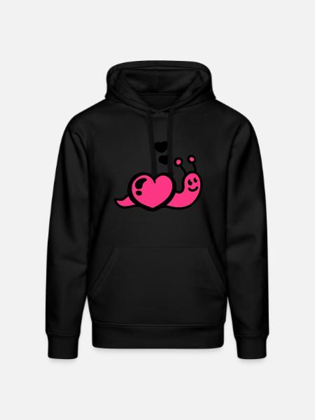 Heart worm - Stanley/Stella DRUMMER Unisex Organic Hoodie - black