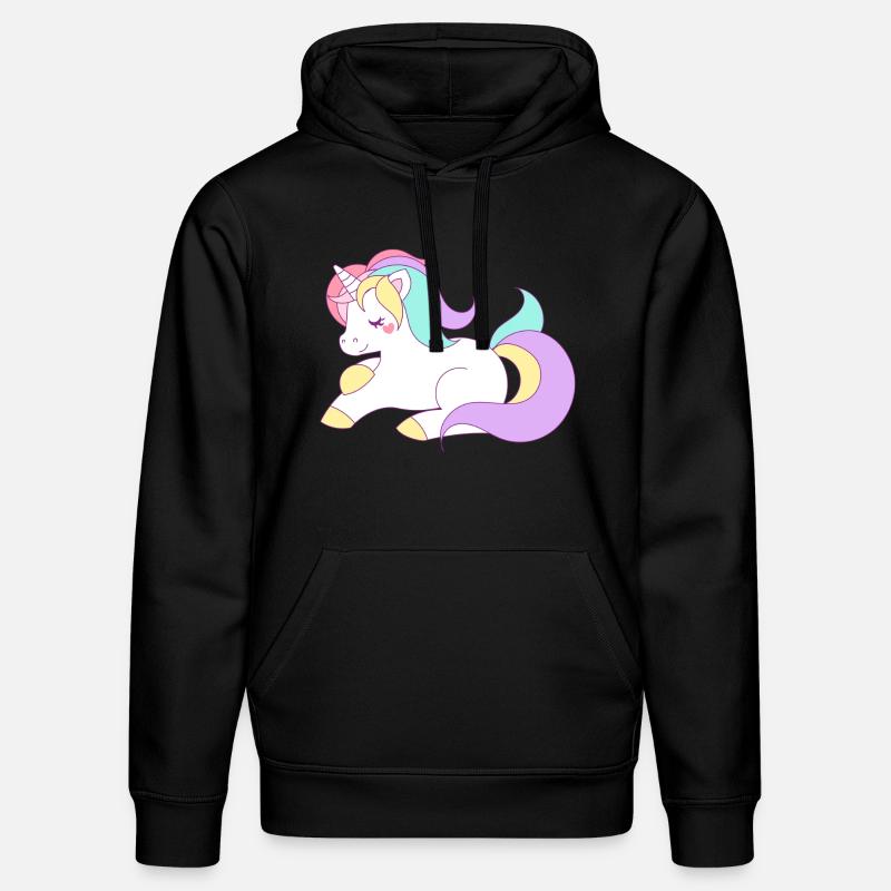 süßes Einhorn - Stanley/Stella Unisex Bio-Hoodie DRUMMER  - Schwarz