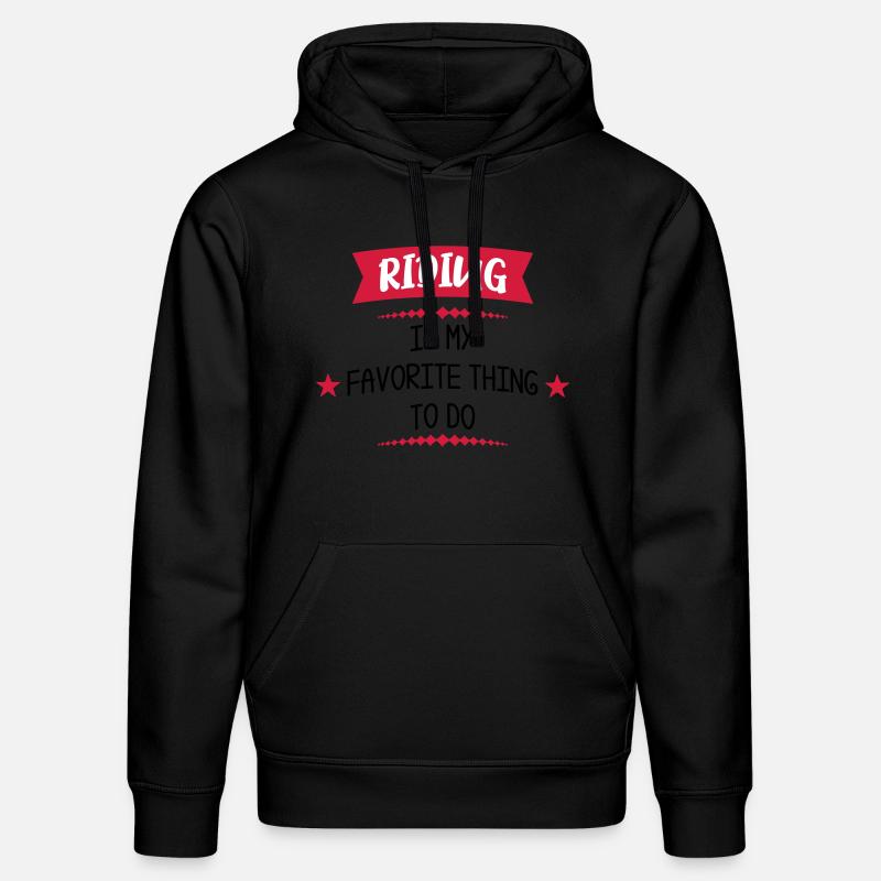 Reiten - Stanley/Stella Unisex Bio-Hoodie DRUMMER  - Schwarz