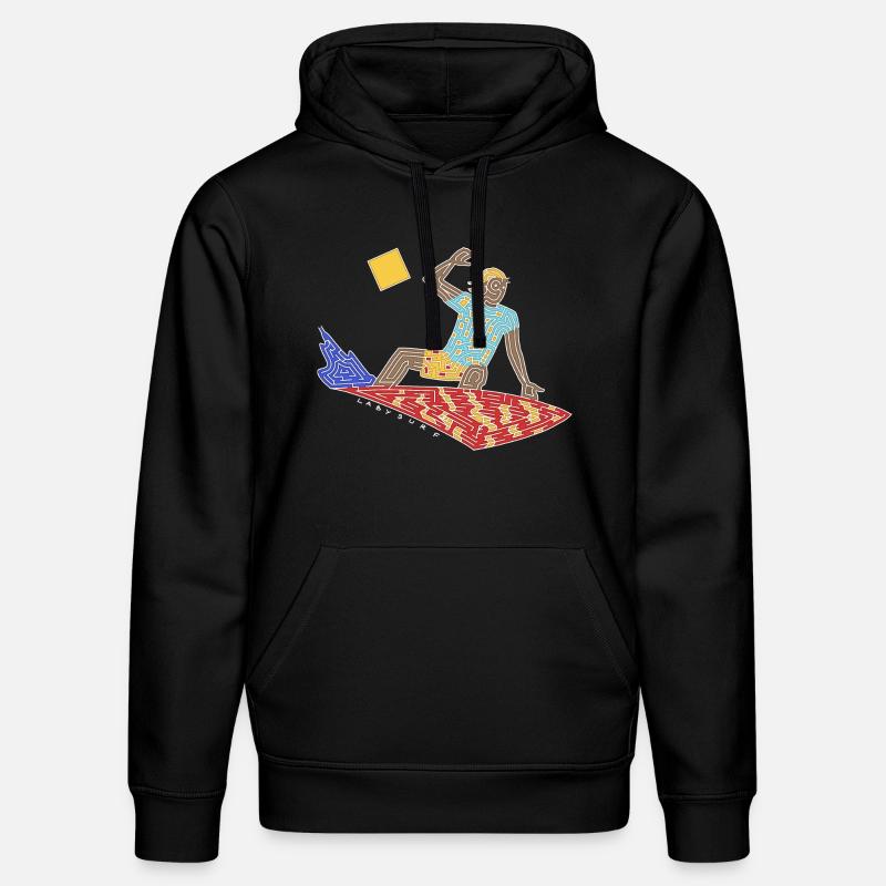 Labyrinthe Surfeur - Sweat à capuche bio DRUMMER Stanley/Stella Unisexe - noir