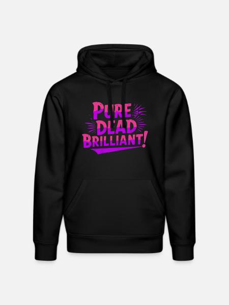 pure dead brilliant Scottish slang - Stanley/Stella DRUMMER Unisex Organic Hoodie - black