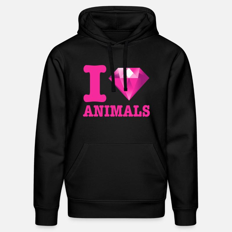 I LOVE ANIMALS 1 - Sweat à capuche bio DRUMMER Stanley/Stella Unisexe - noir