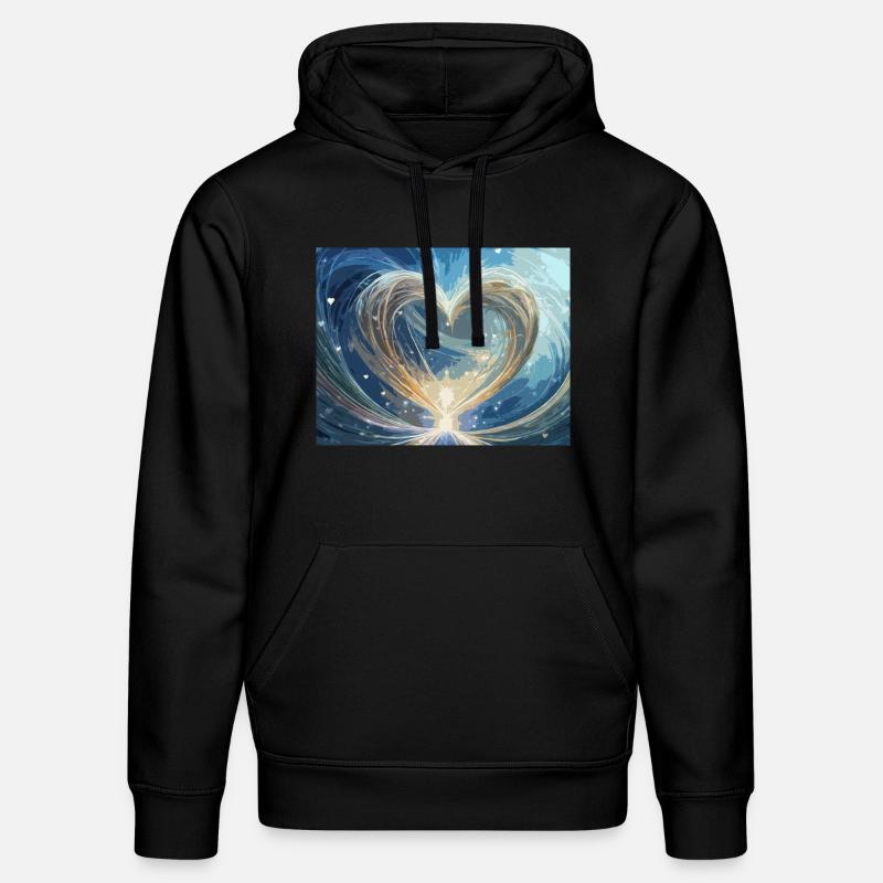 Cœur d’eau et de lumière - Sweat à capuche bio DRUMMER Stanley/Stella Unisexe - noir