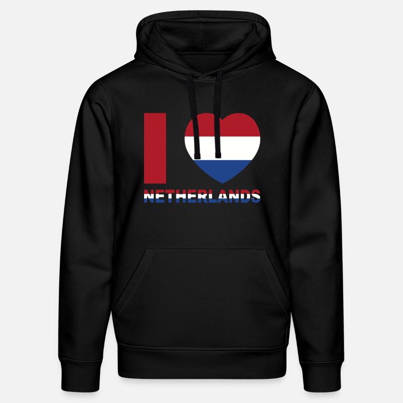 J’aime les Pays-Bas - Sweat à capuche bio DRUMMER Stanley/Stella Unisexe - noir