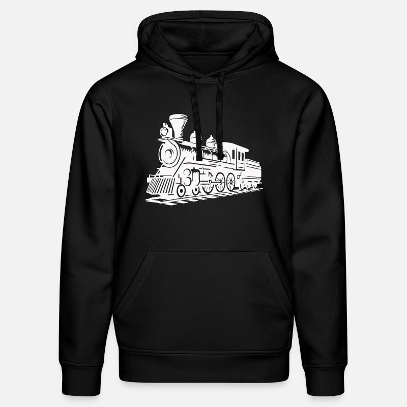 Train de locomotives - Sweat à capuche bio DRUMMER Stanley/Stella Unisexe - noir