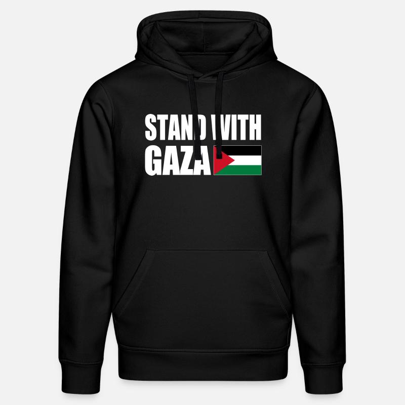 Stand with gaza - Sweat à capuche bio DRUMMER Stanley/Stella Unisexe - noir