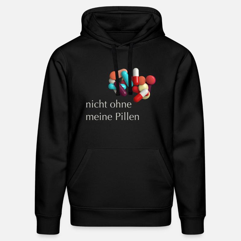 Pas sans mes pilules - Sweat à capuche bio DRUMMER Stanley/Stella Unisexe - noir