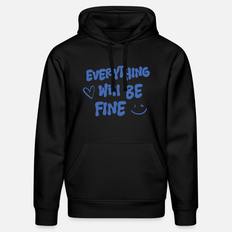 Alles wird gut - Spruch - Stanley/Stella Unisex Bio-Hoodie DRUMMER  - Schwarz