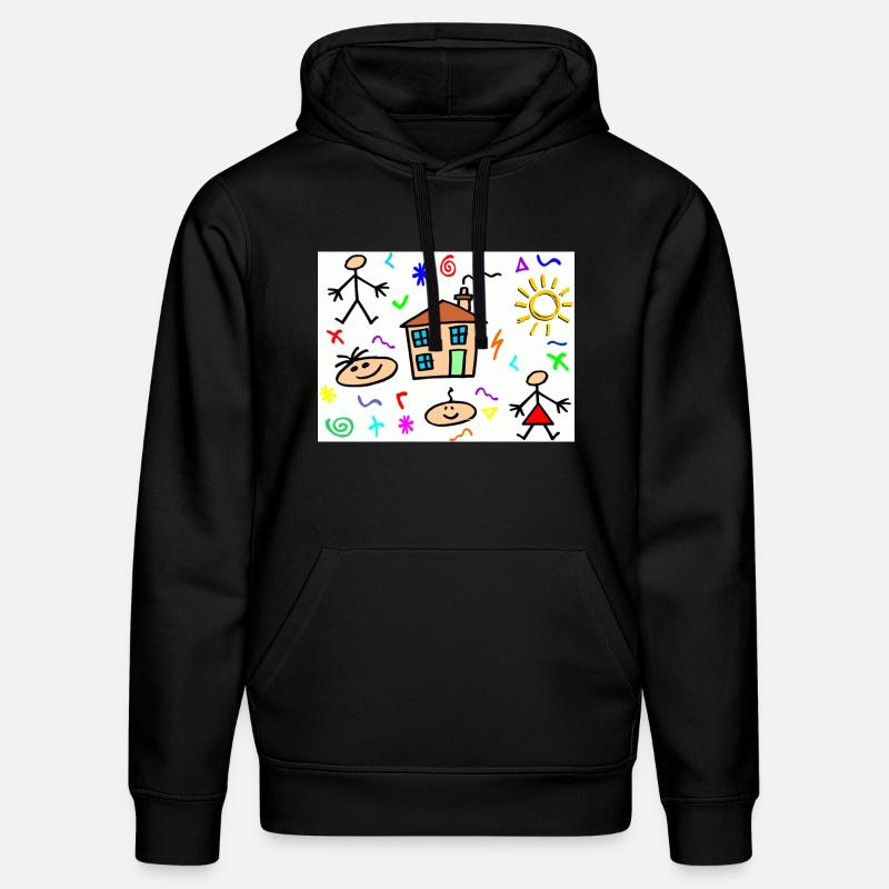 DESSIN ENFANTS - Sweat à capuche bio DRUMMER Stanley/Stella Unisexe - noir