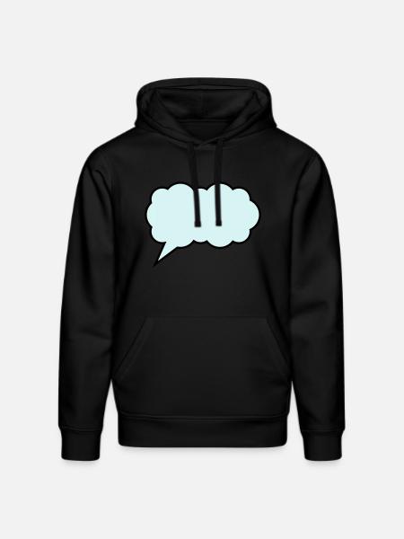 cloud bubble design - Stanley/Stella DRUMMER Unisex Organic Hoodie - black