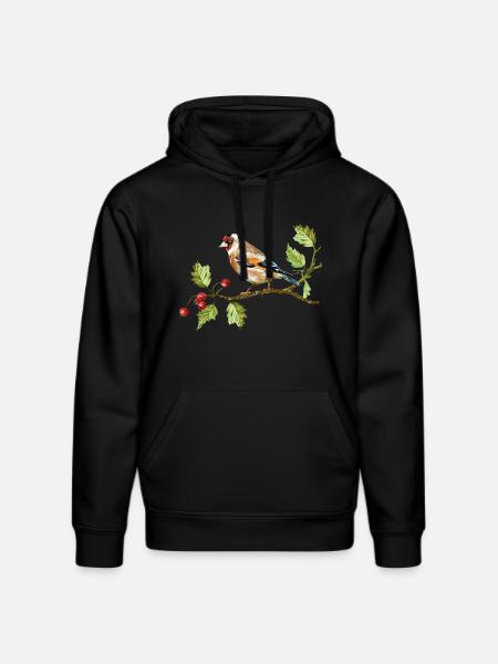 Bunter Vogel - Stanley/Stella Unisex Bio-Hoodie DRUMMER  - Schwarz