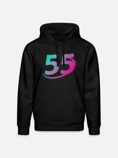 Nummer 55 mehrfarbig - Stanley/Stella Unisex Bio-Hoodie DRUMMER - Schwarz