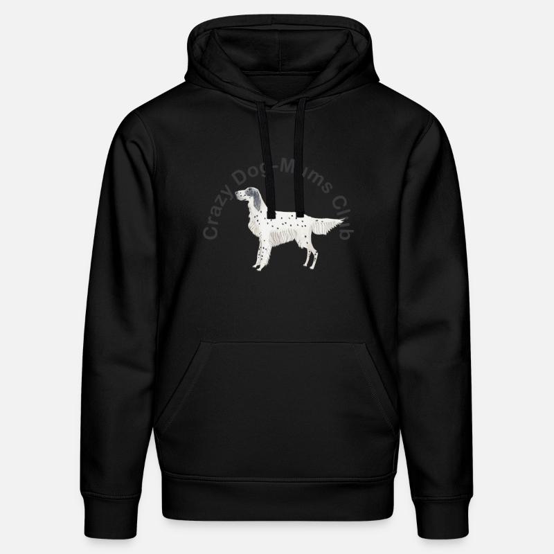 fou DogMums Club setter anglais - Sweat à capuche bio DRUMMER Stanley/Stella Unisexe - noir