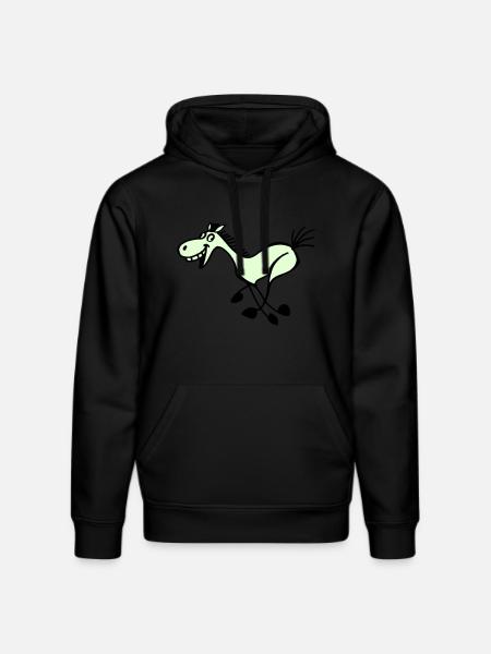 Beklopptes Strich Pferd - Stanley/Stella Unisex Bio-Hoodie DRUMMER  - Schwarz