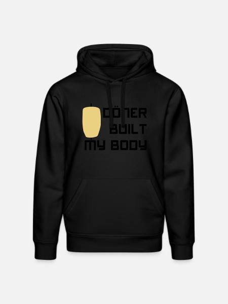 Doner built my body - Stanley/Stella DRUMMER Unisex Organic Hoodie - black