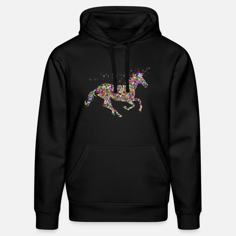 Regenbogen Einhorn Sparkles - Stanley/Stella Unisex Bio-Hoodie DRUMMER - Schwarz