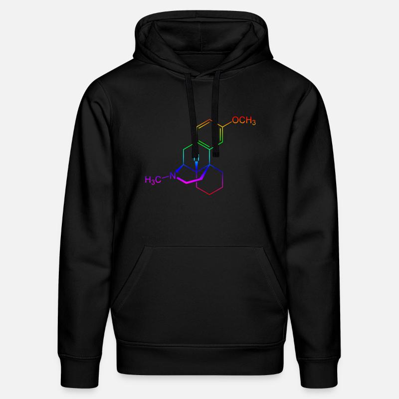 Dextromethorphan DXM Strukturformel - Stanley/Stella Unisex Bio-Hoodie DRUMMER  - Schwarz