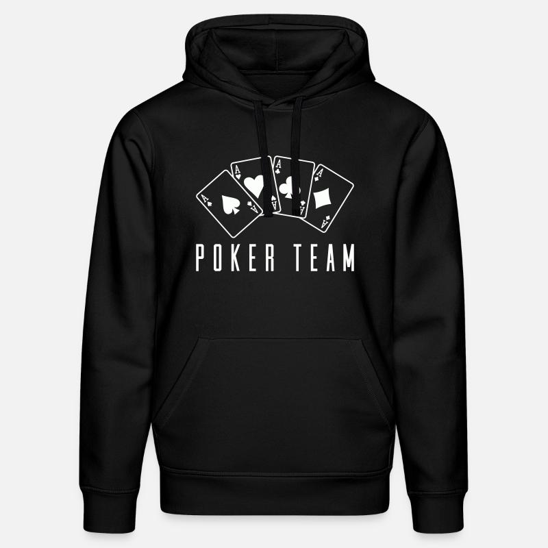 Équipe de poker 1 - Sweat à capuche bio DRUMMER Stanley/Stella Unisexe - noir