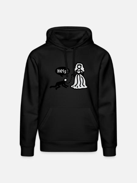Married - help - Stanley/Stella DRUMMER Unisex Organic Hoodie - black