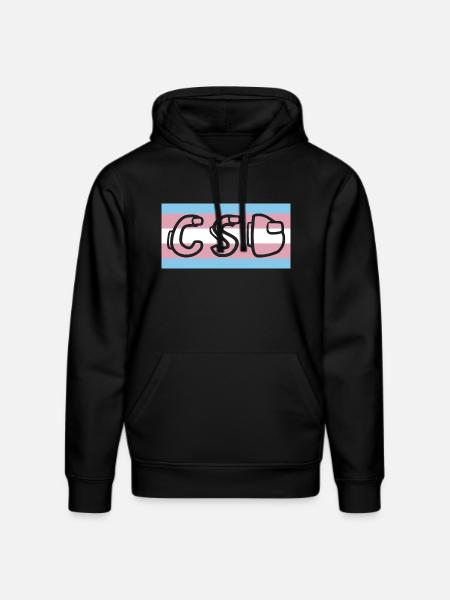 Trans Pride Flag CSD - Stanley/Stella DRUMMER Unisex Organic Hoodie - black