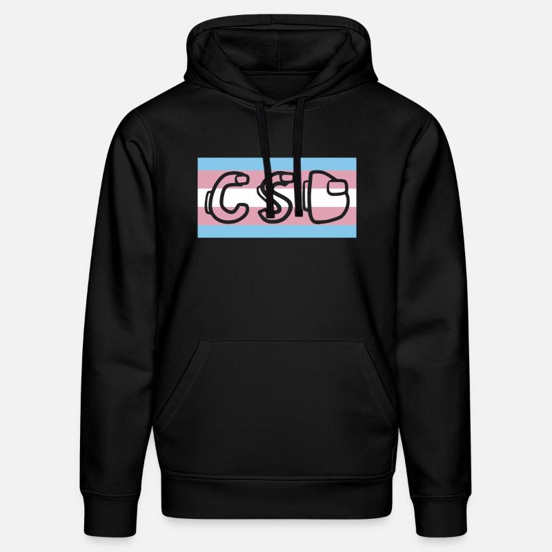 trans pride flag csd - Stanley/Stella Unisex Bio-Hoodie DRUMMER  - Schwarz