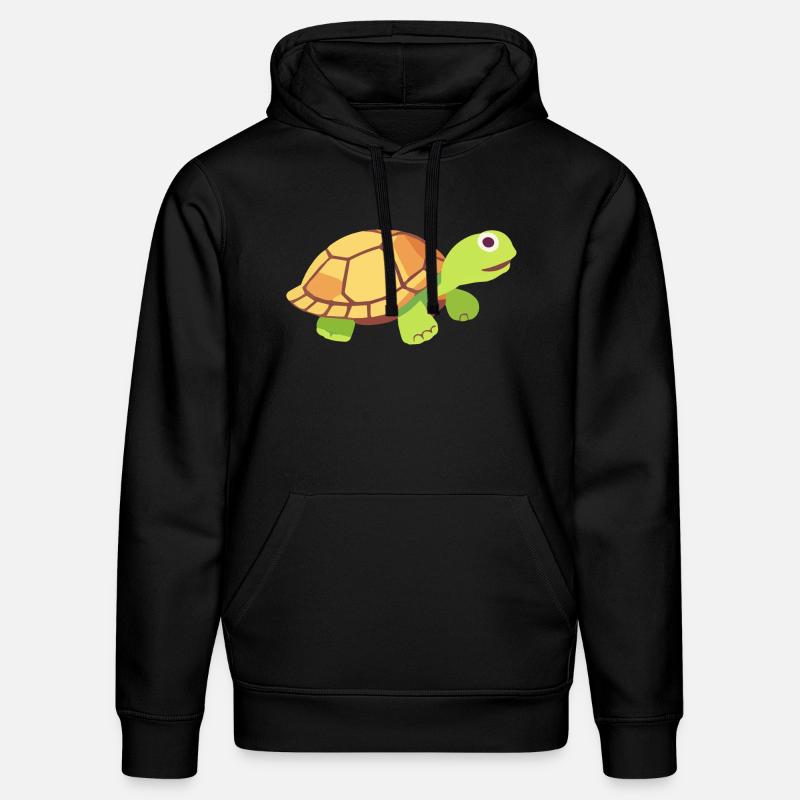tortue petit bébé mignon - Sweat à capuche bio DRUMMER Stanley/Stella Unisexe - noir