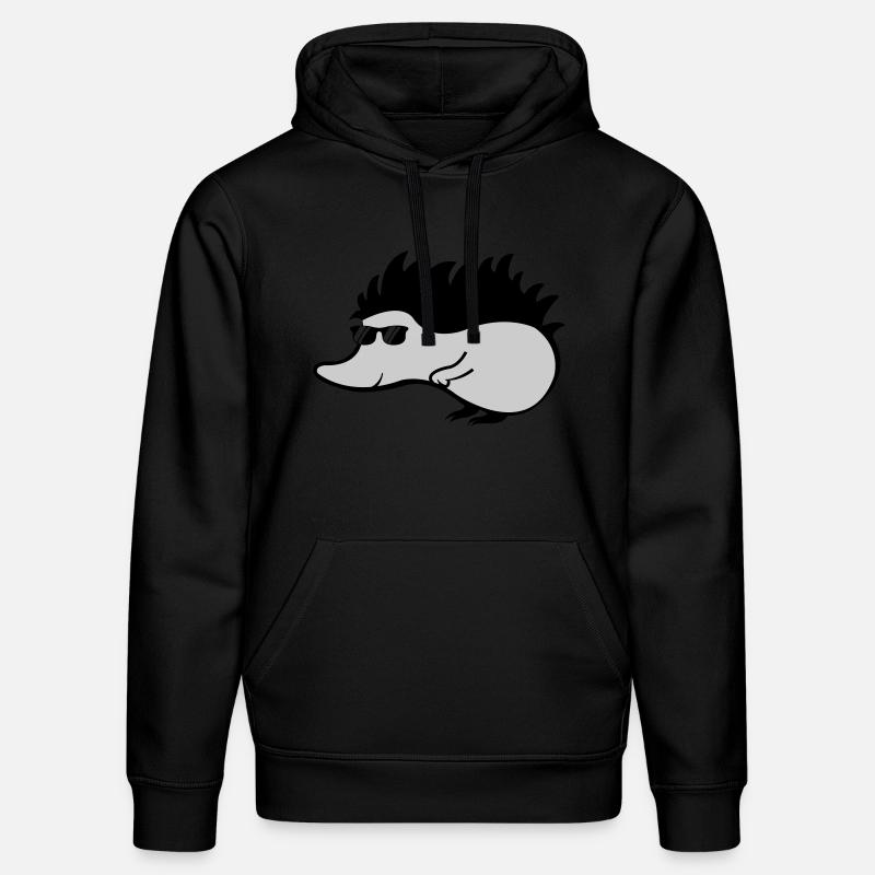 cool igel - Stanley/Stella Unisex Bio-Hoodie DRUMMER  - Schwarz