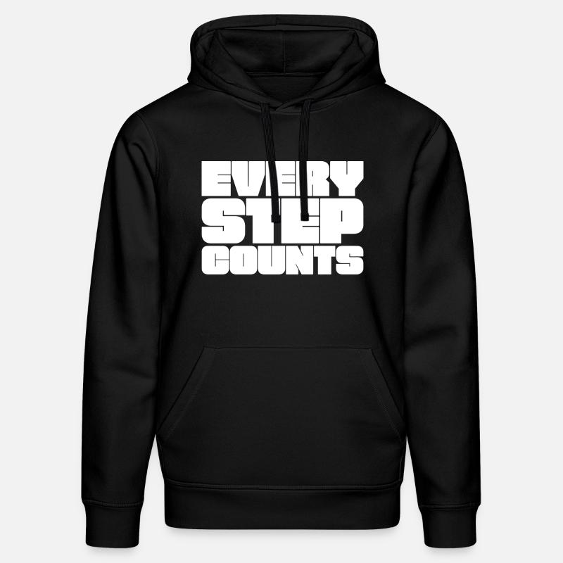Chaque pas compte - Sweat à capuche bio DRUMMER Stanley/Stella Unisexe - noir