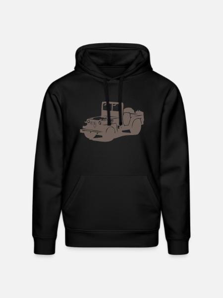US Jeep Willys 2 - Stanley/Stella Unisex Bio-Hoodie DRUMMER  - Schwarz