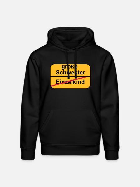 große Schwester - Stanley/Stella Unisex Bio-Hoodie DRUMMER - Schwarz