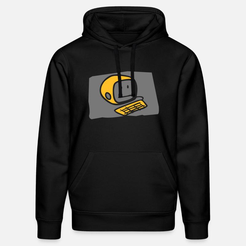 computer2_c - Stanley/Stella Unisex Bio-Hoodie DRUMMER  - Schwarz