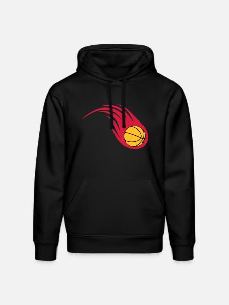 basketball fireball - Stanley/Stella DRUMMER Unisex Organic Hoodie - black